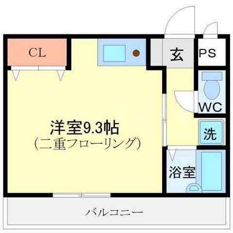 カサモラーダ船場(ワンルーム/2階)の間取り写真