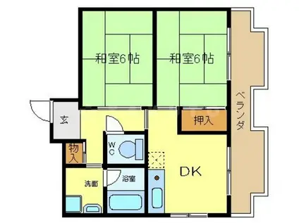 ISハイツ新大阪(1LDK/7階)の間取り写真