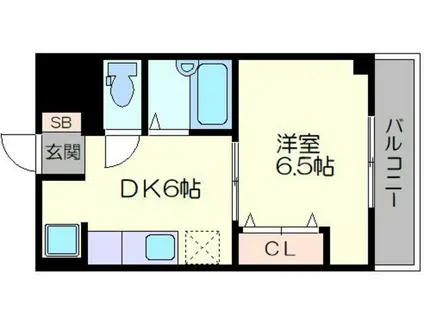 シャトータカシマ(1DK/2階)の間取り写真