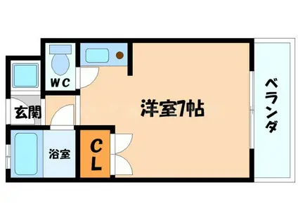 サンライズRAI(ワンルーム/3階)の間取り写真