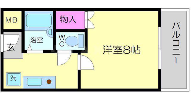 プチメゾン(1K/2階)の間取り写真