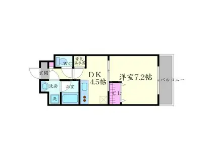 メゾン・エスポR(1DK/1階)の間取り写真