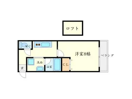 アバンサール(1K/3階)の間取り写真