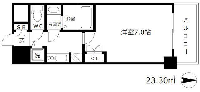 W-STYLE新大阪Ⅱ(1K/4階)の間取り写真