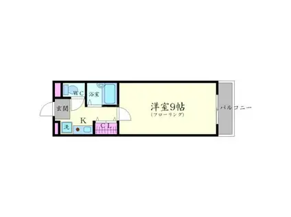 シェトア小野原(1K/4階)の間取り写真