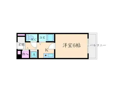 MJ今宮(1K/3階)の間取り写真