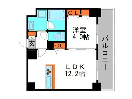 ベル・ステラ(1LDK/4階)の間取り写真