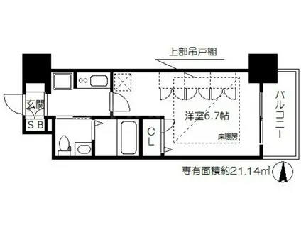 エステムコート梅田・天神橋IIIアヴァンテ(1K/10階)の間取り写真