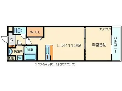 第5アローズ新大阪(1LDK/5階)の間取り写真