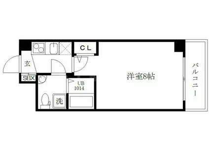 SEST新大阪(1K/9階)の間取り写真