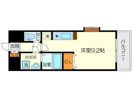 エクセレント上新17(ワンルーム/7階)の間取り写真