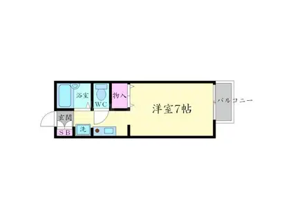 HYDE PARK Ⅲ(1K/2階)の間取り写真