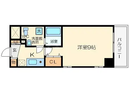 プラディオ天満セレニテ(1K/10階)の間取り写真