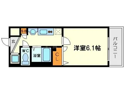 プレサンス新大阪クレスタ(1K/8階)の間取り写真