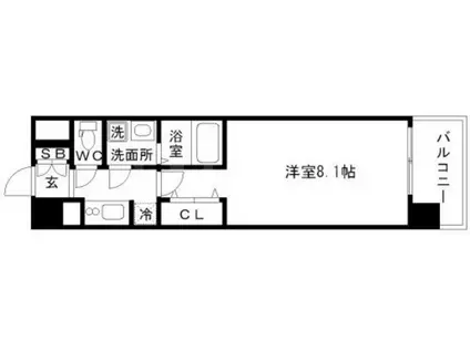 アドバンス新大阪5(1K/3階)の間取り写真