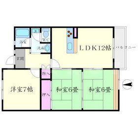 メゾングランドール(3LDK/3階)の間取り写真