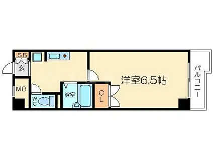 サンラルフ(1K/4階)の間取り写真