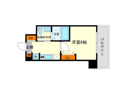 エステムコート新大阪Ⅷレヴォリス(1K/10階)の間取り写真