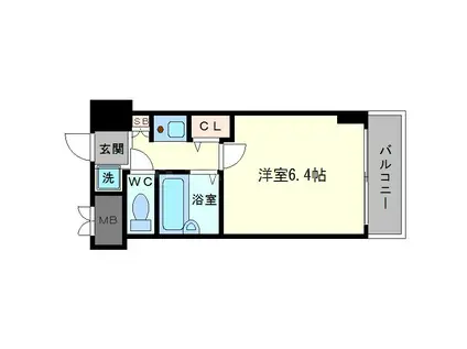 エステムコート新大阪(1K/3階)の間取り写真