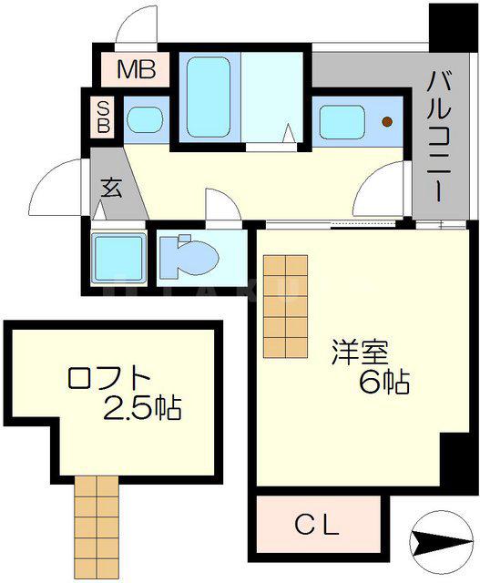 エステムコート新大阪Ⅲステーションプラザ(1K/8階)の間取り写真