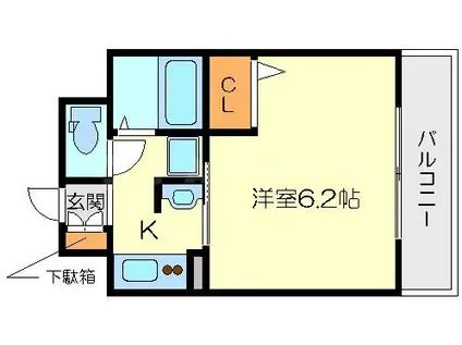 エステムコート新大阪Ⅵ エキスプレイス(1K/12階)の間取り写真