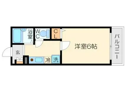 アビテ2(1K/2階)の間取り写真