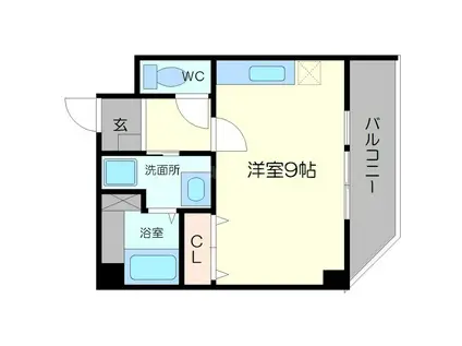 ヴィッラ リエート エム(ワンルーム/3階)の間取り写真