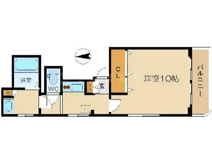 京阪電気鉄道京阪線 野江駅 徒歩9分 4階建 築27年(1K/2階)の間取り写真