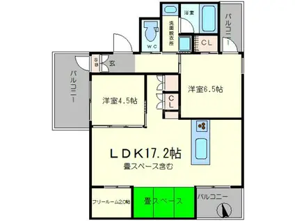 LOIS BLANCHE (2SLDK/3階)の間取り写真