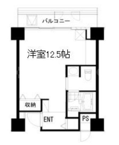 アーバンスタイル心斎橋(ワンルーム/9階)の間取り写真