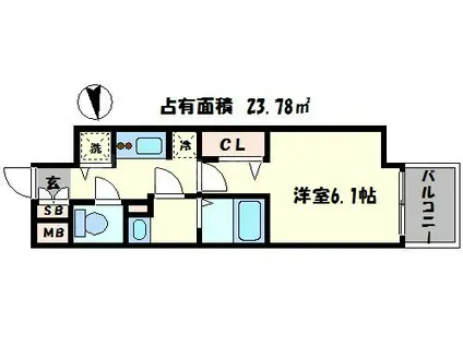 レオンコンフォート本町(1K/3階)の間取り写真