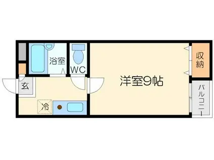 スリーハートガーデン(1K/3階)の間取り写真