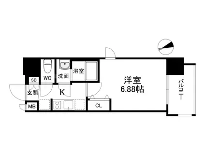 QUINTET JOTONOE(1K/9階)の間取り写真