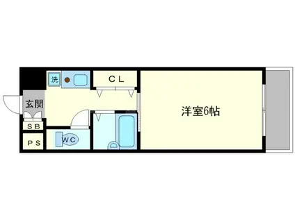 エクセレント上新10(1K/3階)の間取り写真