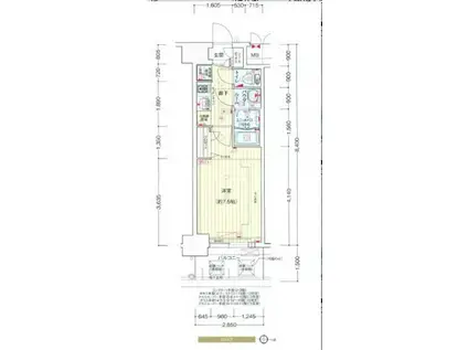 プレサンス堺筋本町センティス(1K/5階)の間取り写真