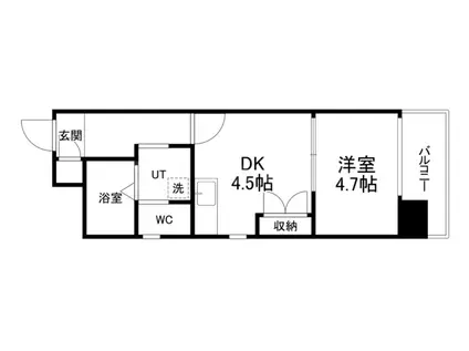 ネクストステージ関目(1DK/2階)の間取り写真