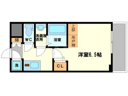 アルティザ淡路駅東(1K/13階)の間取り写真