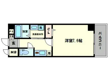 SOFIA ウエスト(1K/7階)の間取り写真