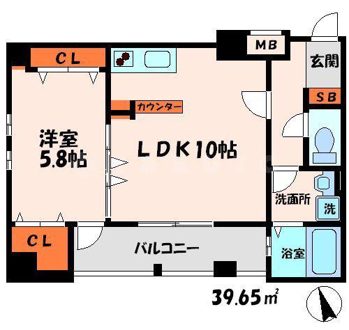 京阪電気鉄道京阪線 古川橋駅 徒歩4分 3階建 築21年(1LDK/3階)の間取り写真