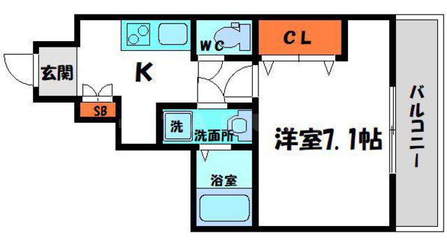 PIANO FORTEⅡ(1K/9階)の間取り写真