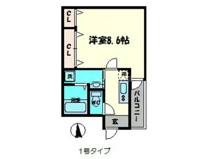 フジパレス千林大宮(1K/1階)の間取り写真