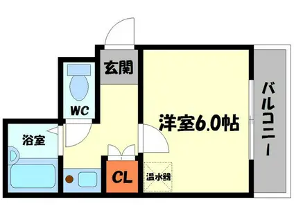 サンティール太子橋駅前(1K/8階)の間取り写真