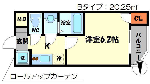 COTTAGE DAINICHI2(1K/2階)の間取り写真
