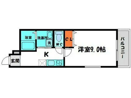 フジパレス門真市駅南(1K/1階)の間取り写真