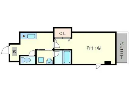 エベンエゼル三条(1K/2階)の間取り写真