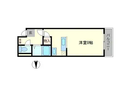 錦プラザ(1K/5階)の間取り写真