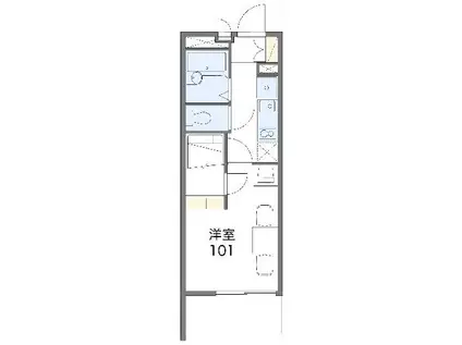 レオパレスワイナーム(1K/3階)の間取り写真