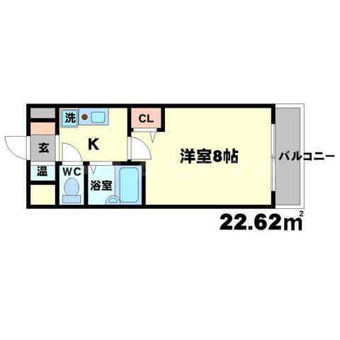 北大阪急行南北線 緑地公園駅 徒歩12分 5階建 築29年(1K/2階)の間取り写真