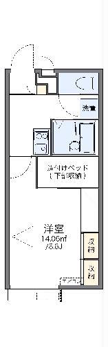 レオパレスハピネス安中(1K/2階)の間取り写真