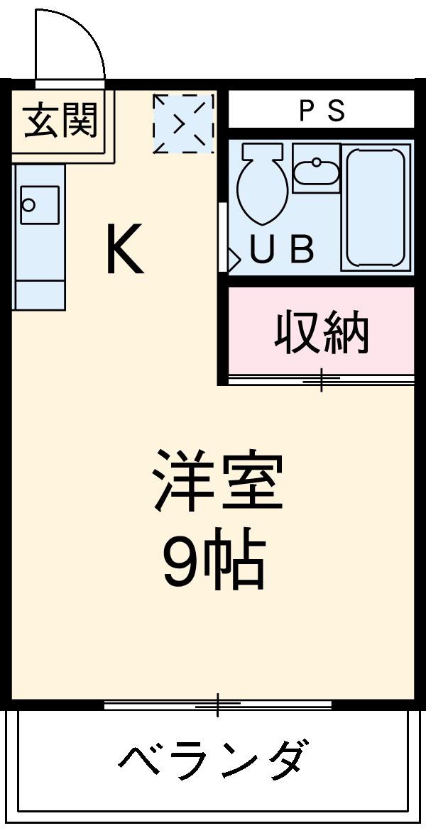 メゾンドラフィット(ワンルーム/1階)の間取り写真